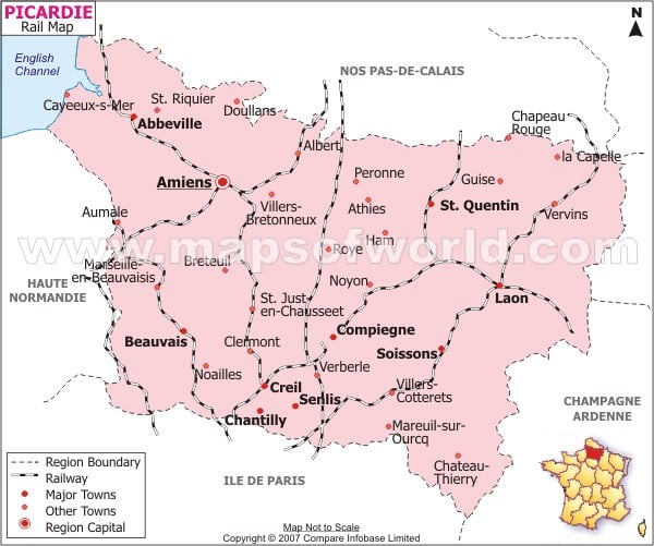 Picardie Railway Map