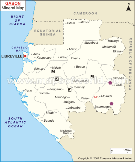Gabon Mineral Map