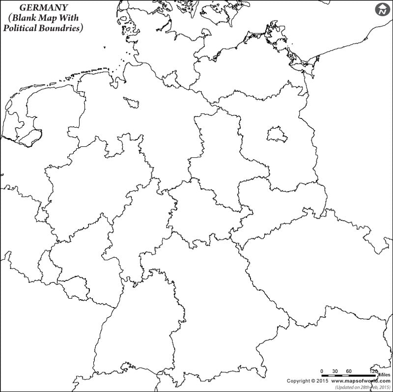 Germany Blank Map With Poltical Boundries