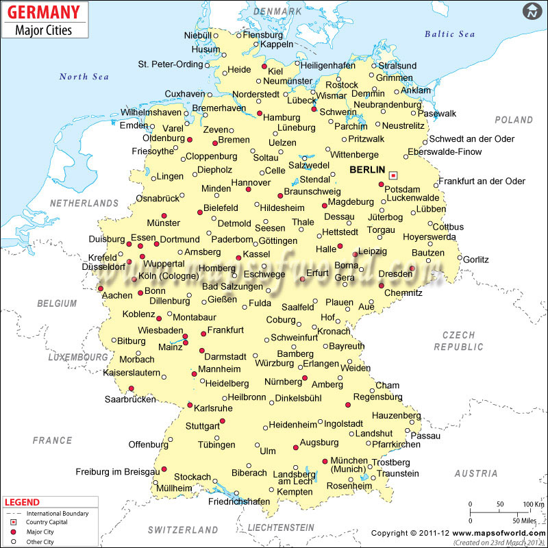 Germany Cities Map