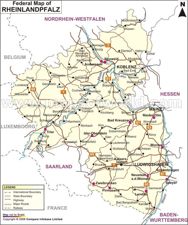 Rheinland-Pfalz Map