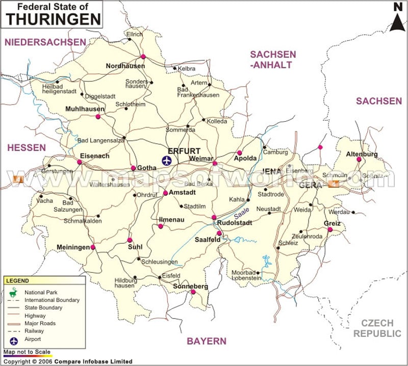 Thuringia Map
