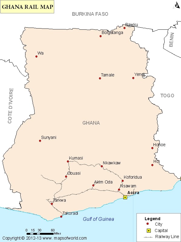 Ghana Railway Map
