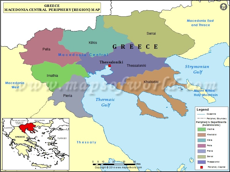 Macedonia Central Map