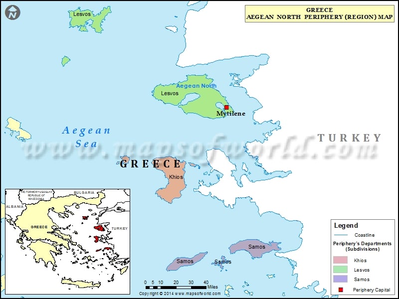 North Aegean Map