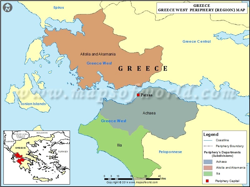 Western Greece Map