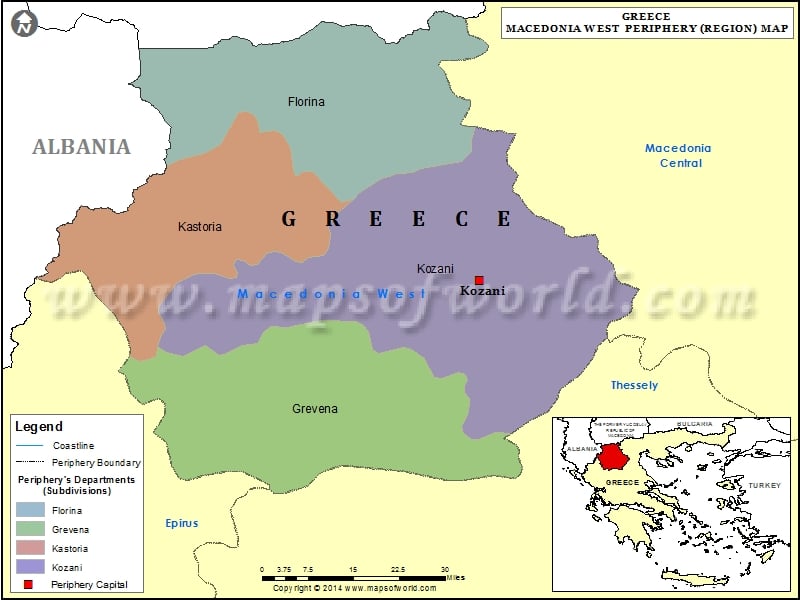 West Macedonia Map