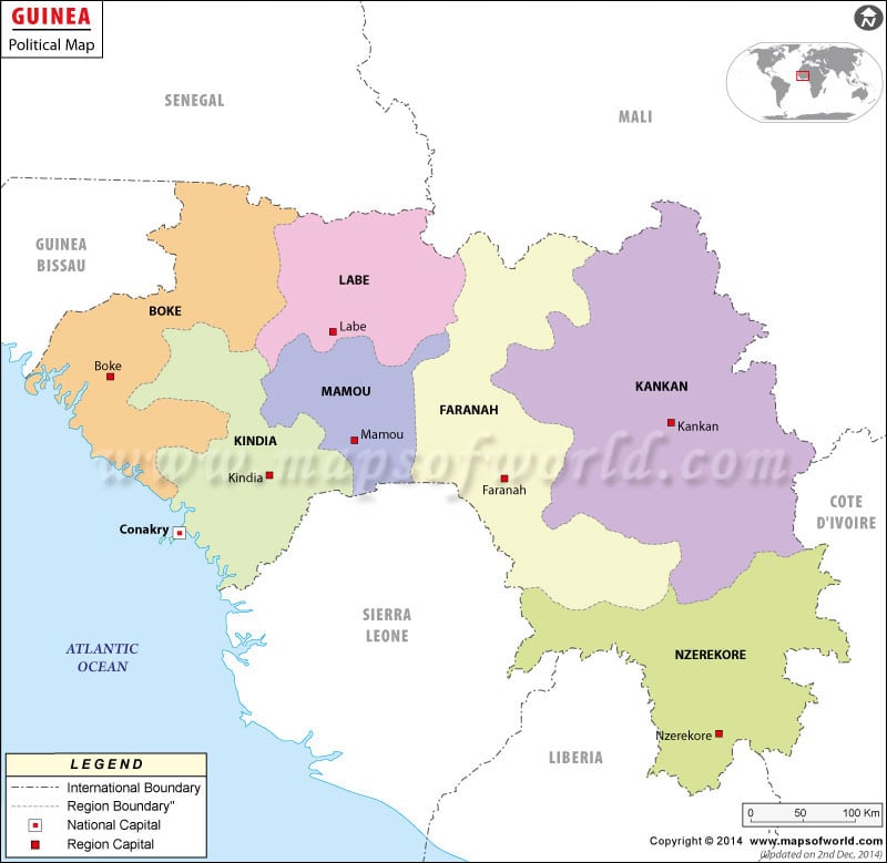 Guinea Africa Map