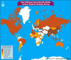 total Outbound Internationally Mobile Tertiary Students Studying Abroad ...