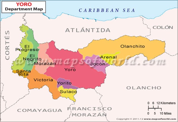 Yoro Honduras Map