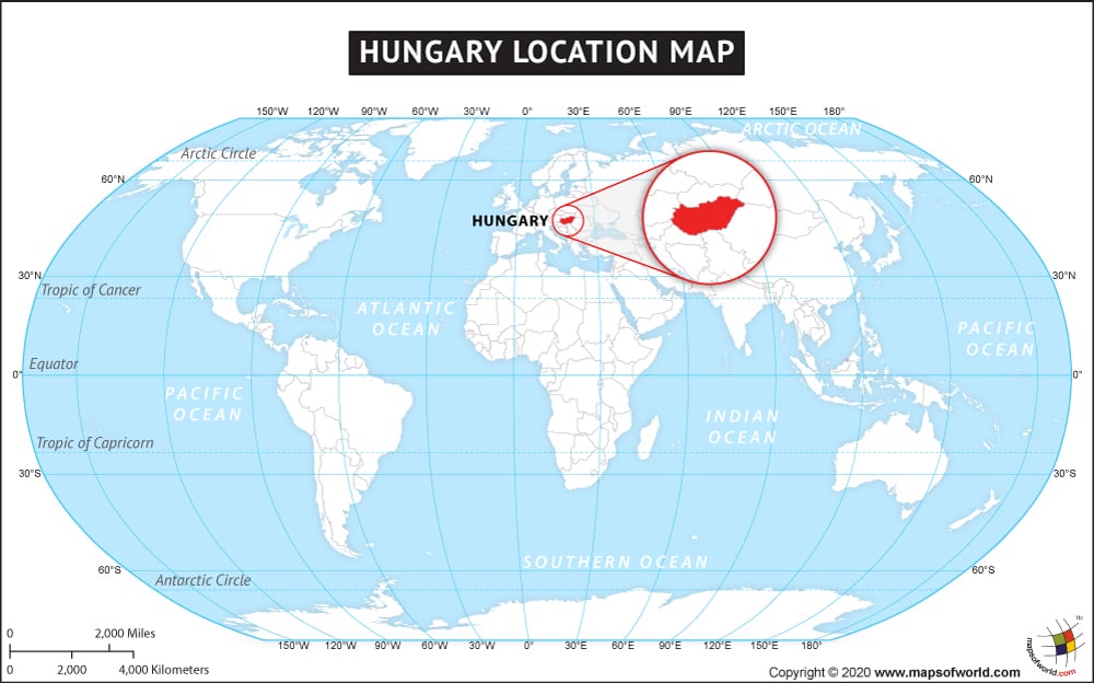 Hungary Location Map 