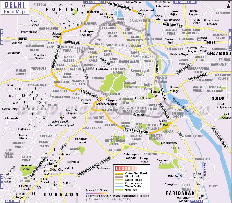 Map showing road widths in Rajkot Source: RMC Road Network, 2010... |  Download Scientific Diagram