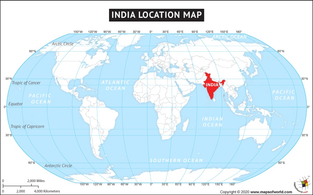 Where is India located?