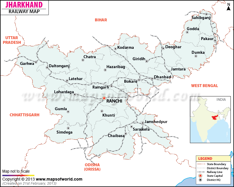 Jharkhand Railway Map