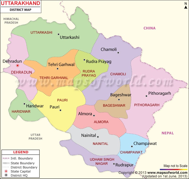 Uttarakhand Map