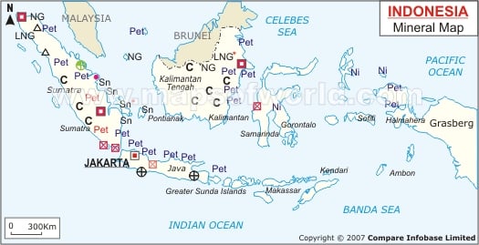 Indonesia Mineral Map