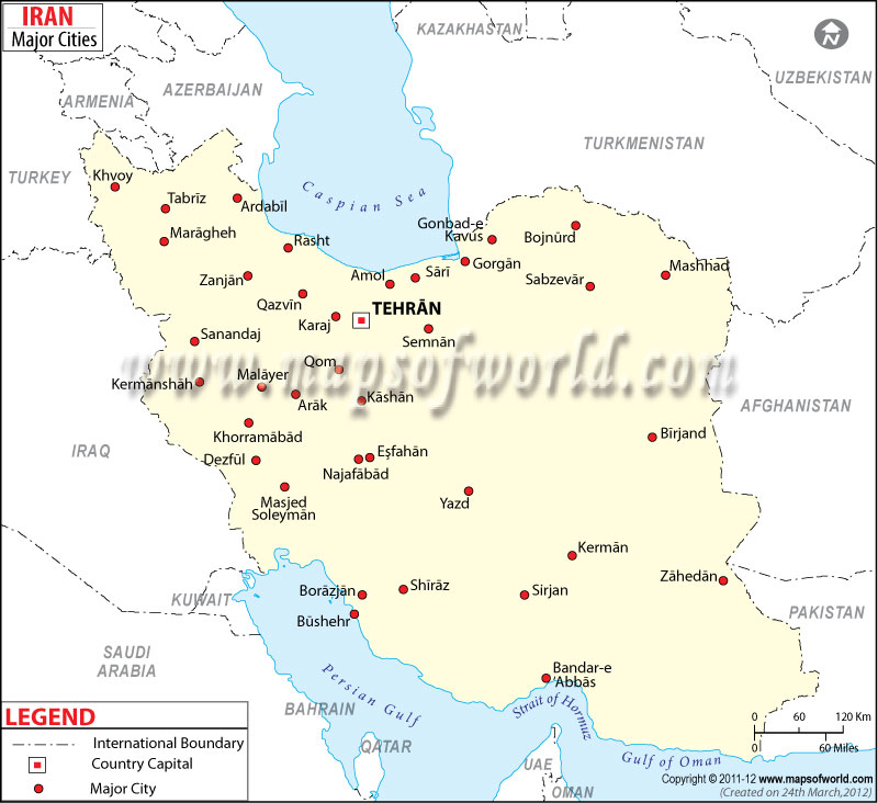 Iran Cities Map