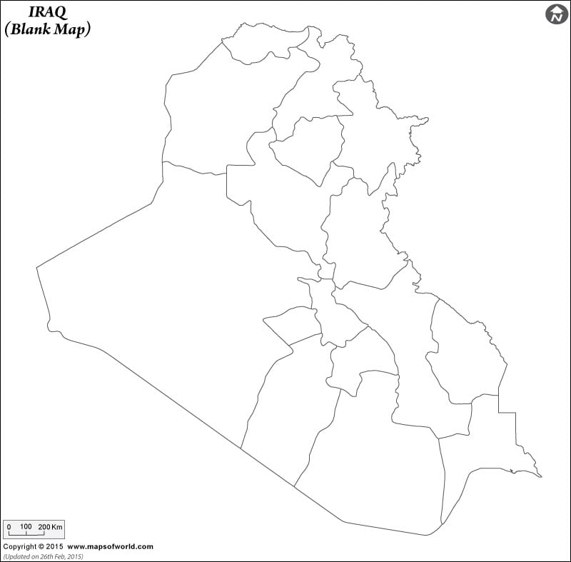 iraq Blank Map