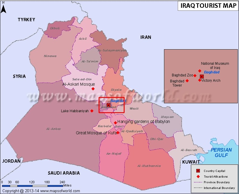 Iraq Travel Map