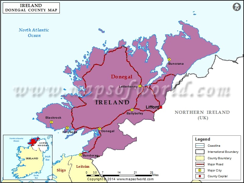 County Donegal Map