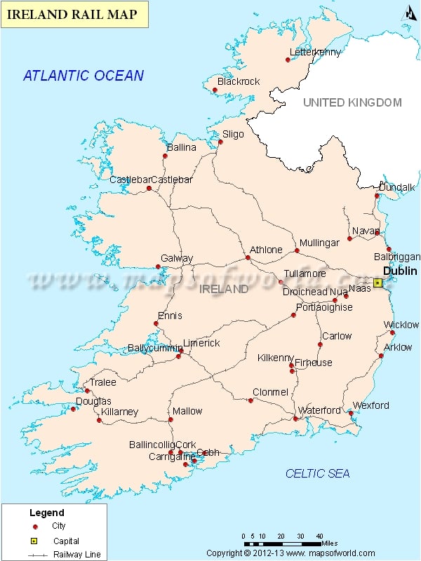 Ireland Rail Map