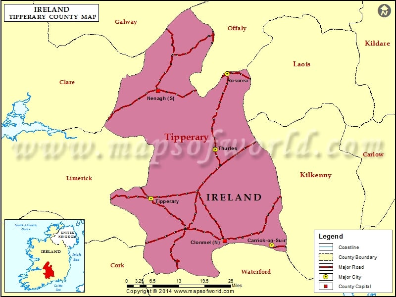 County Tipperary Map