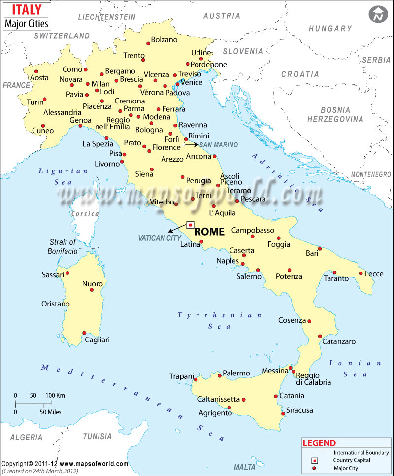 Cities in Italy