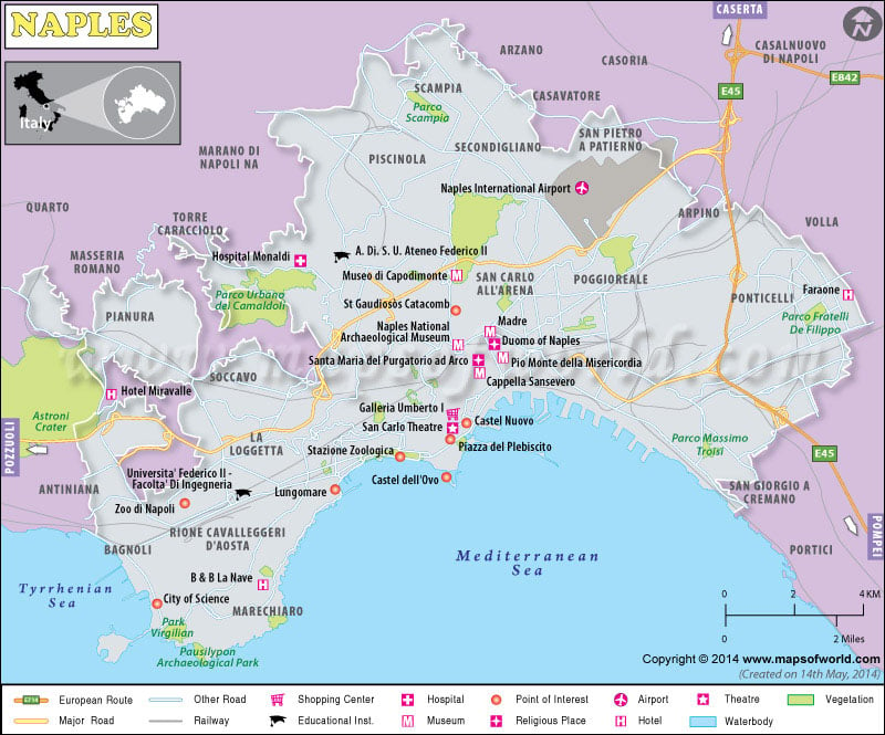 Naples Italy Map