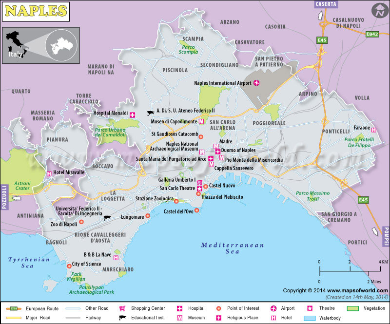 Tourist Map Of Naples Italy Naples Italy Map – Mapsofworld.com