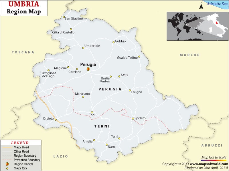 Umbria Italy Map