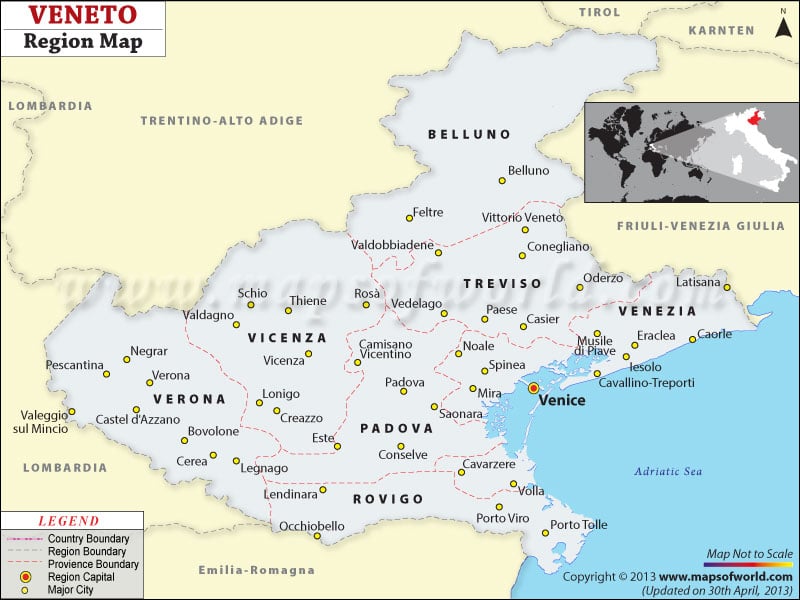 Veneto Italy Map