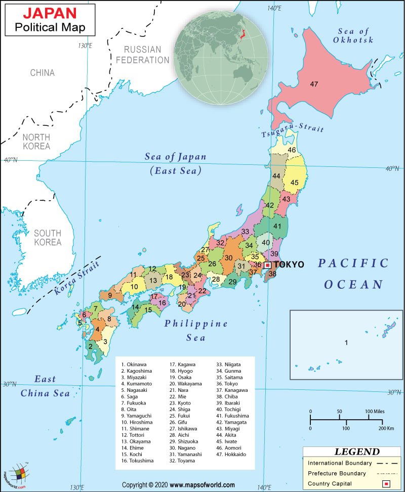 Political Map of Japan