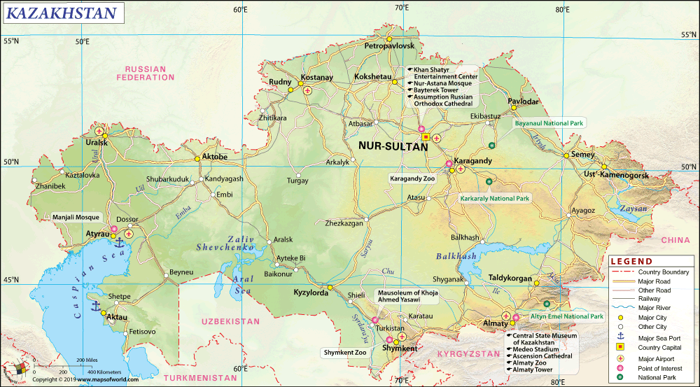 Kazakhstan Map