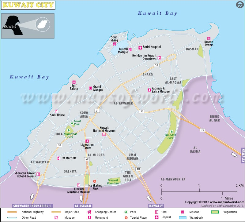 Map of Kuwait City