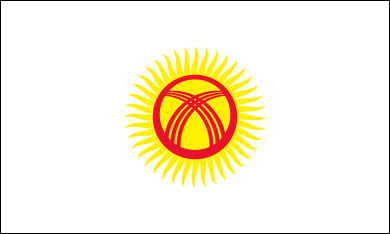 Blank Kyrgyzstan Flag