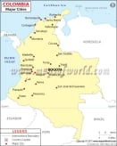 Colombia Cities Map