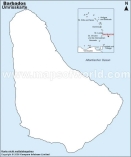 Barbados Map in Germen