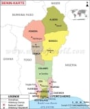 Benin Map in Germen
