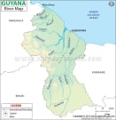 Guyana River Map
