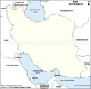 Outline Map of Iran in Deutsch