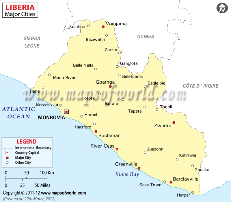 Liberia City Map