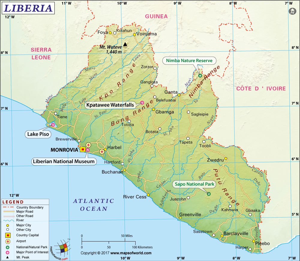 Liberia Map