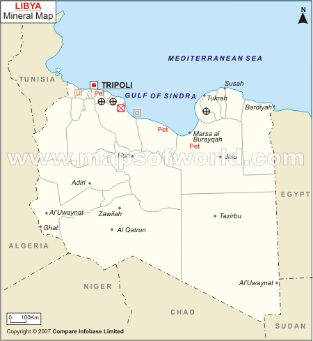 Libya Mineral Map