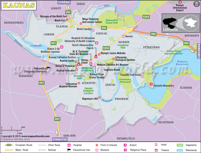 Kaunas Map