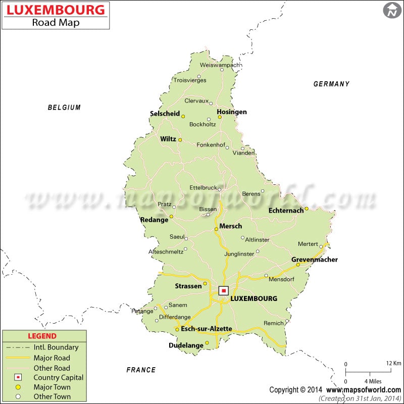 Luxembourg Road Map