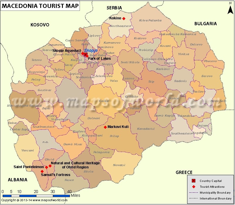 Macedonia Travel Map