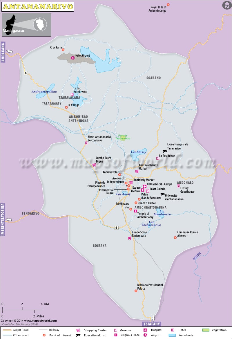 Antananarivo City Map