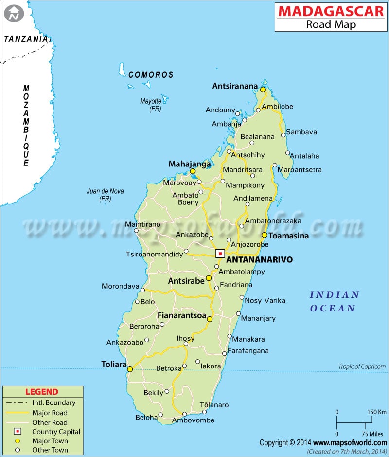 Madagascar Road Map