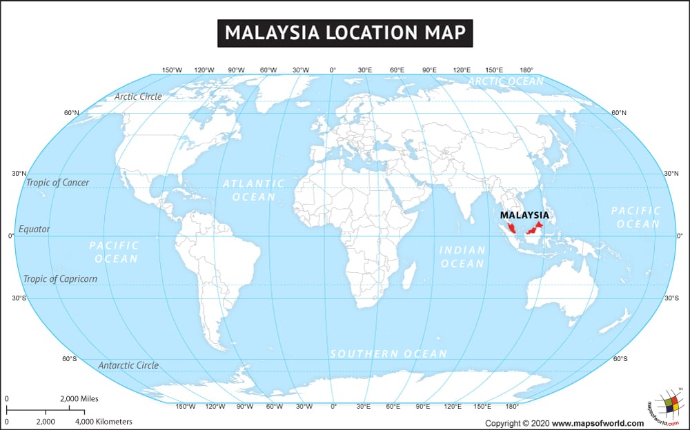 Malaysia Location Map 