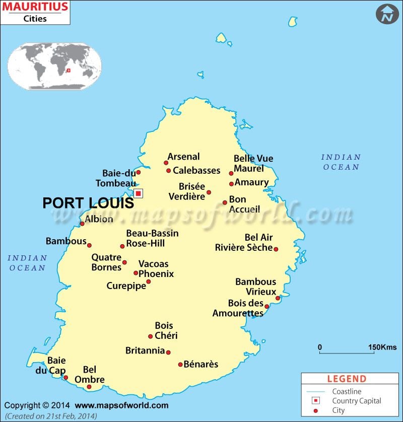 Cities in Mauritius